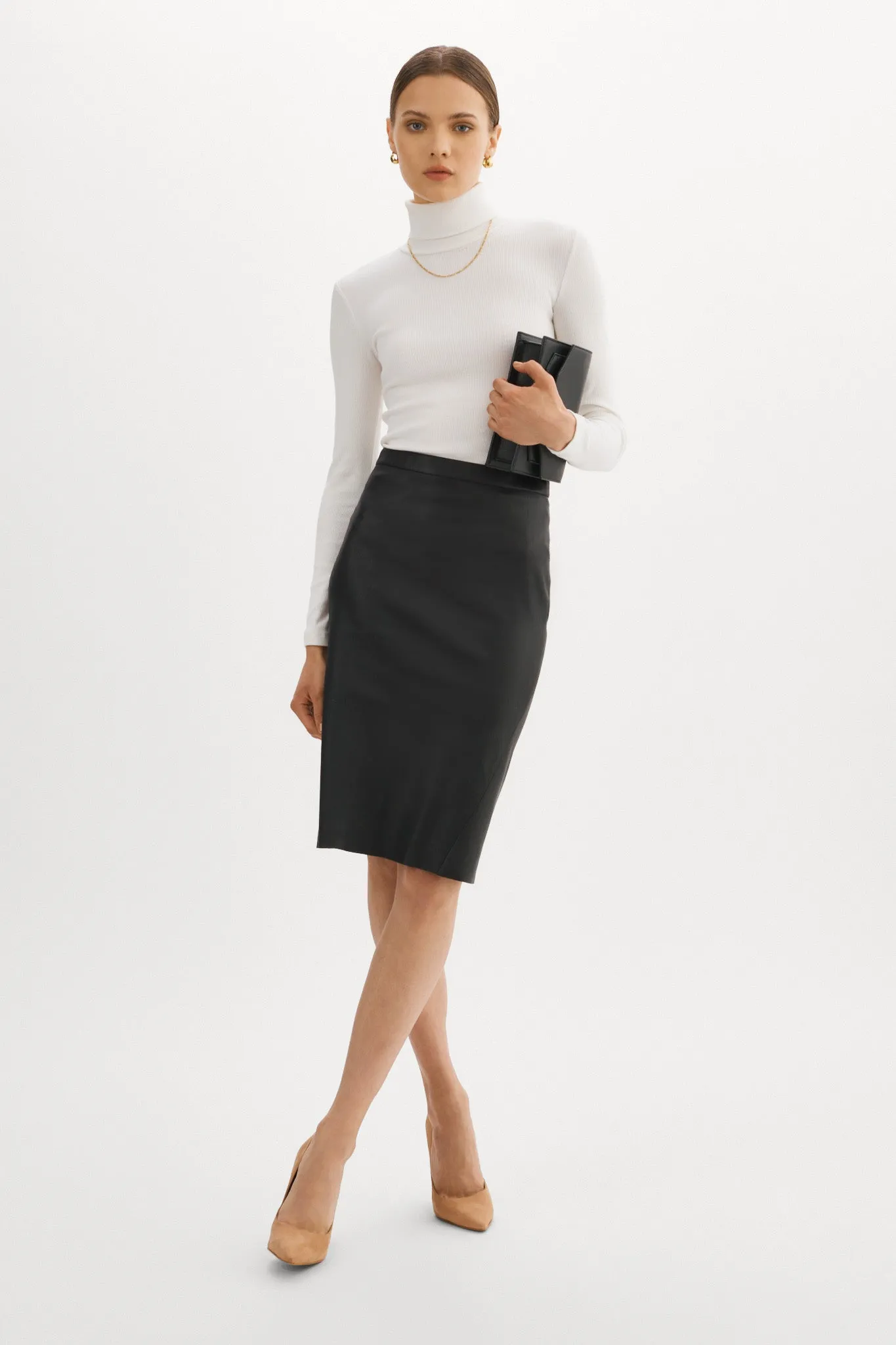 AVANA | Leather Pencil Skirt