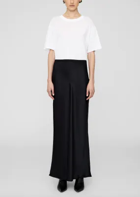 Bar Silk Maxi Skirt - Black