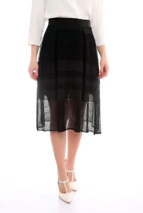 BLACK A LINE SKIRT