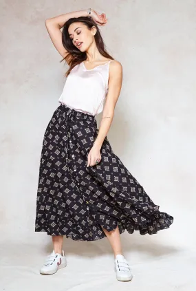 Crystal Cotton Maxi Skirt