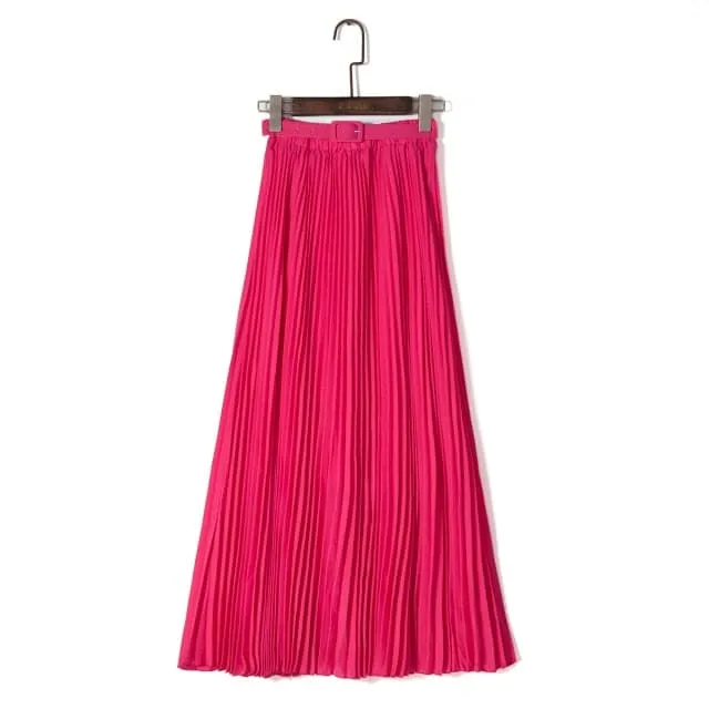 DressBetty - Womens High Waist Bohemian Pleated Maxi Skirts