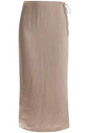 FILIPPA K "ruffled satin midi skirt with