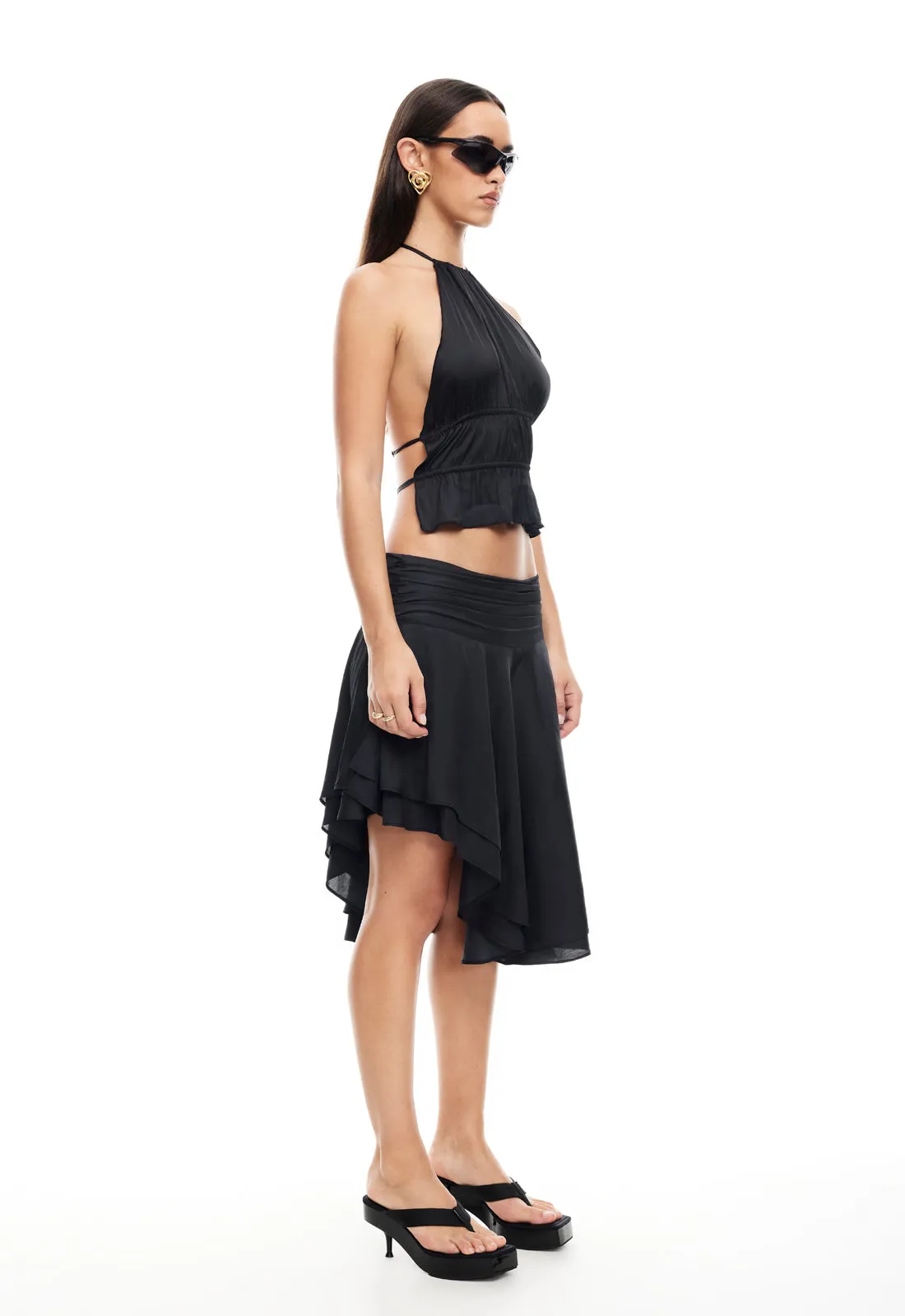 LEGACY MIDI SKIRT - ONYX