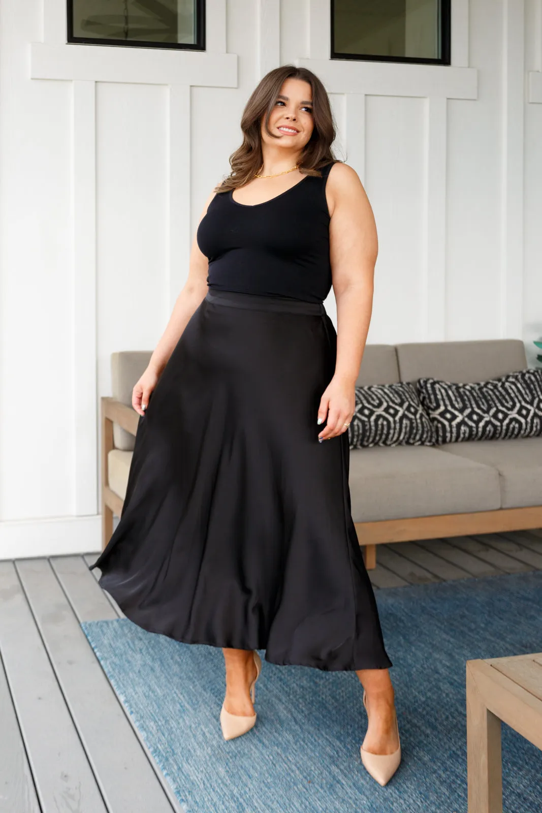 Timeless Tale Maxi Skirt in Black - Jodifl