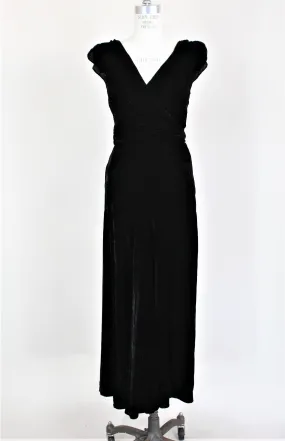 Vintage 1930s Black Silk Velvet Dress From Jays Boston